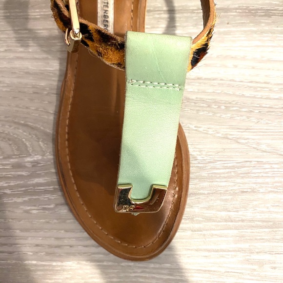 Diane von Furstenberg Dion Demi Wedge Sandals -5.5 - Picture 5 of 6